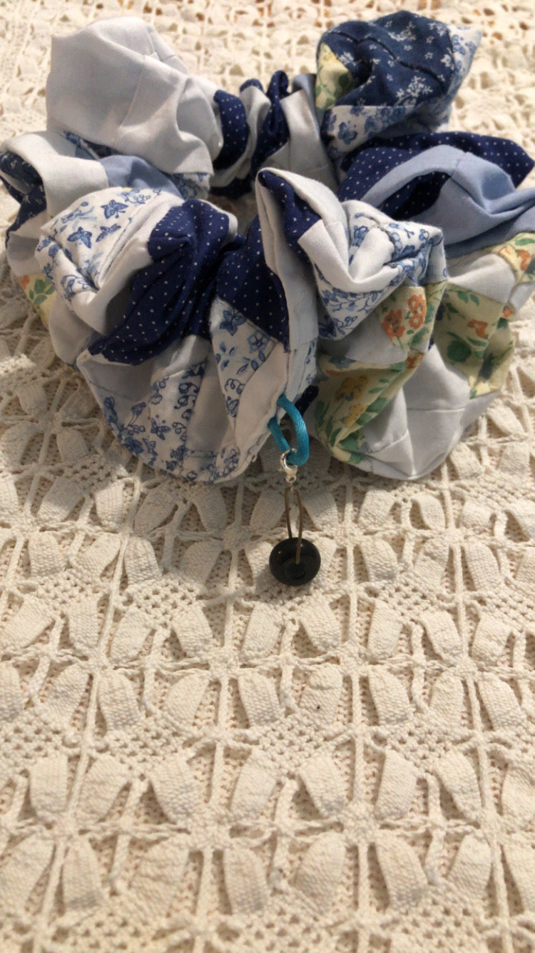 Chou’Zen Célestine- Chouchou bien-être en tissu upcyclé 🌿 Version pierre amovible XL