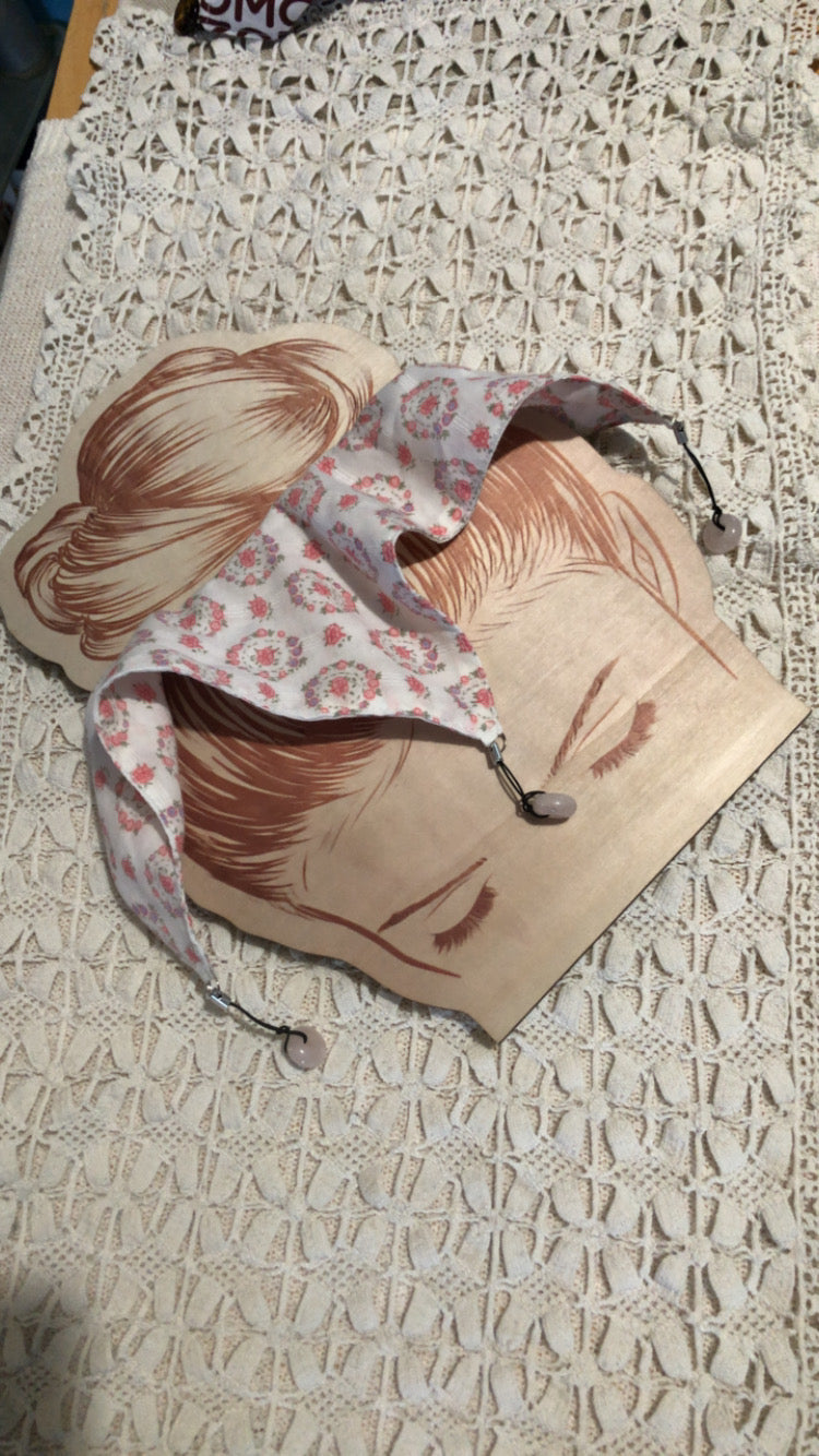Chou’Zen Carré - Chouchou bien-être en tissu upcyclé 🌿 Version pierre amovible