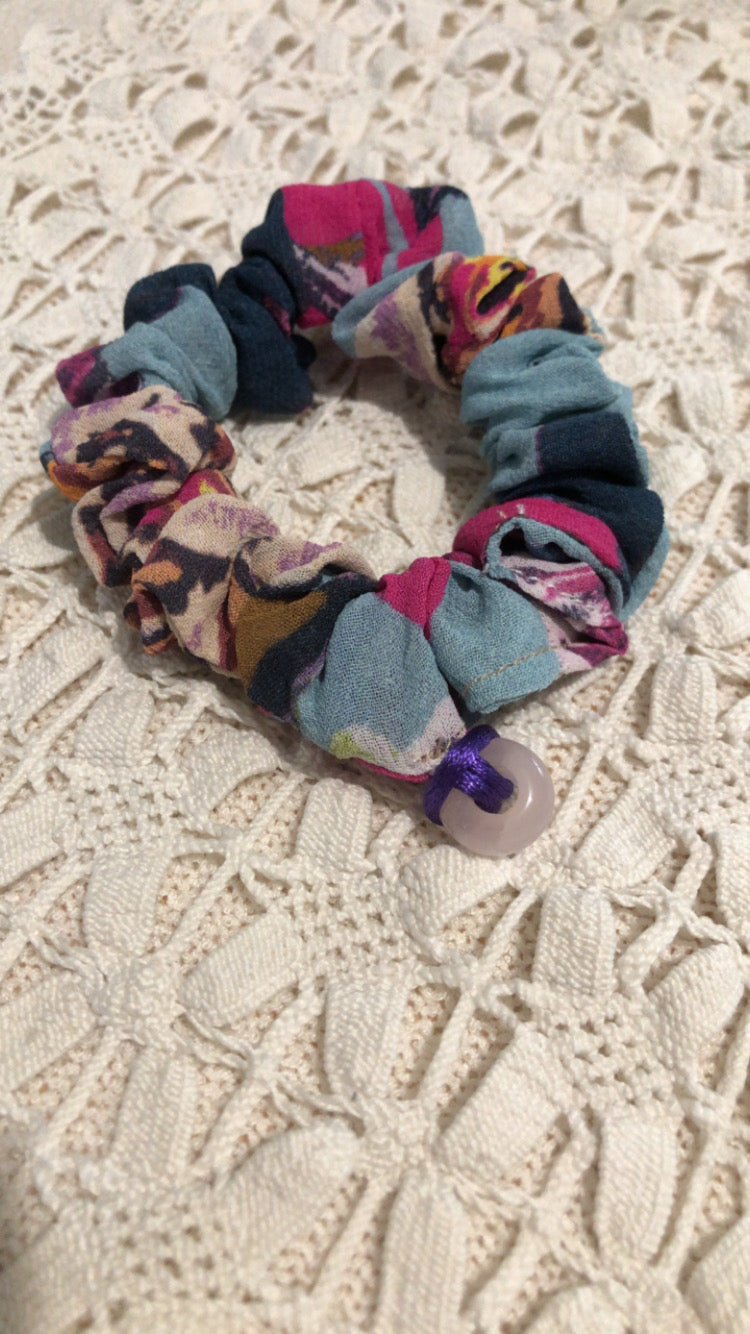 Chou’Zen Ondine - Chouchou bien-être en tissu upcyclé 🌿 Version pierre amovible